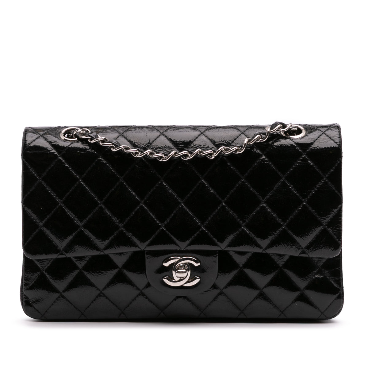 Medium Classic Patent Double Flap