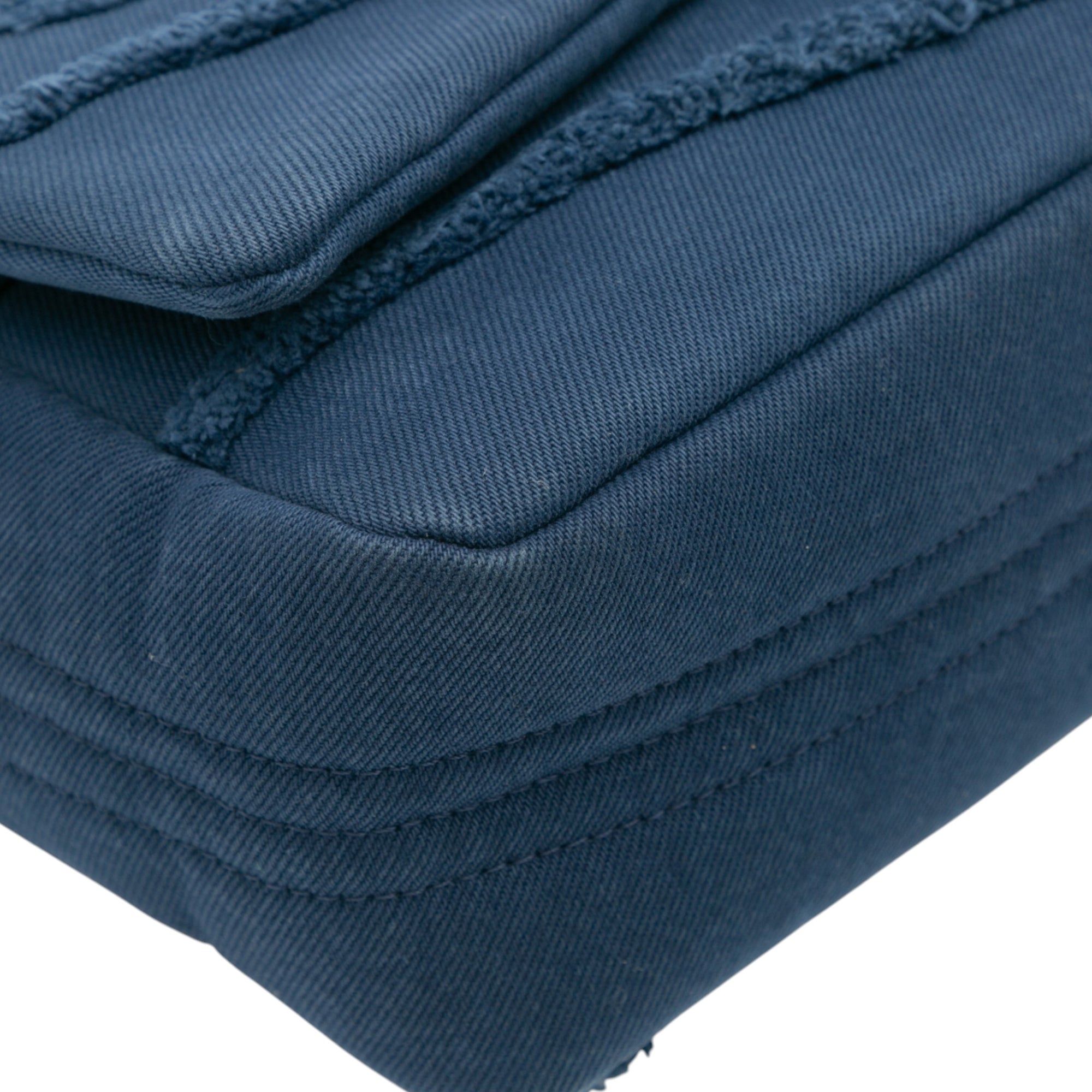 Jumbo Chevron Denim Fringe Coco Flap