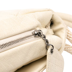 Quilted Calfskin Expandable Zip Yacht Flap
