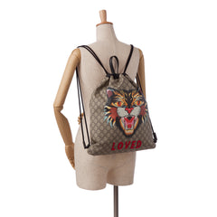 GG Supreme Angry Cat Drawstring Backpack_9