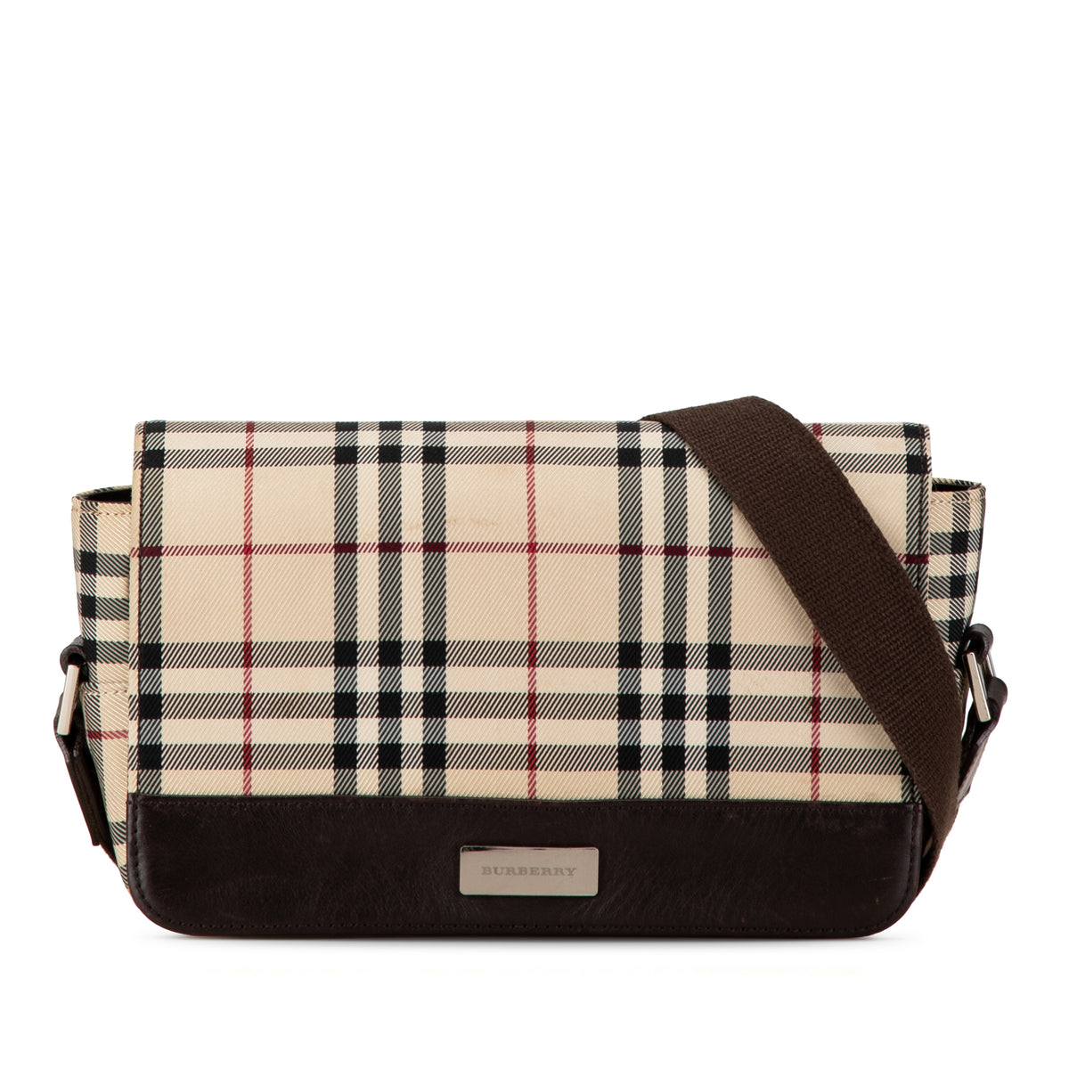 House Check Canvas Flap Crossbody_0