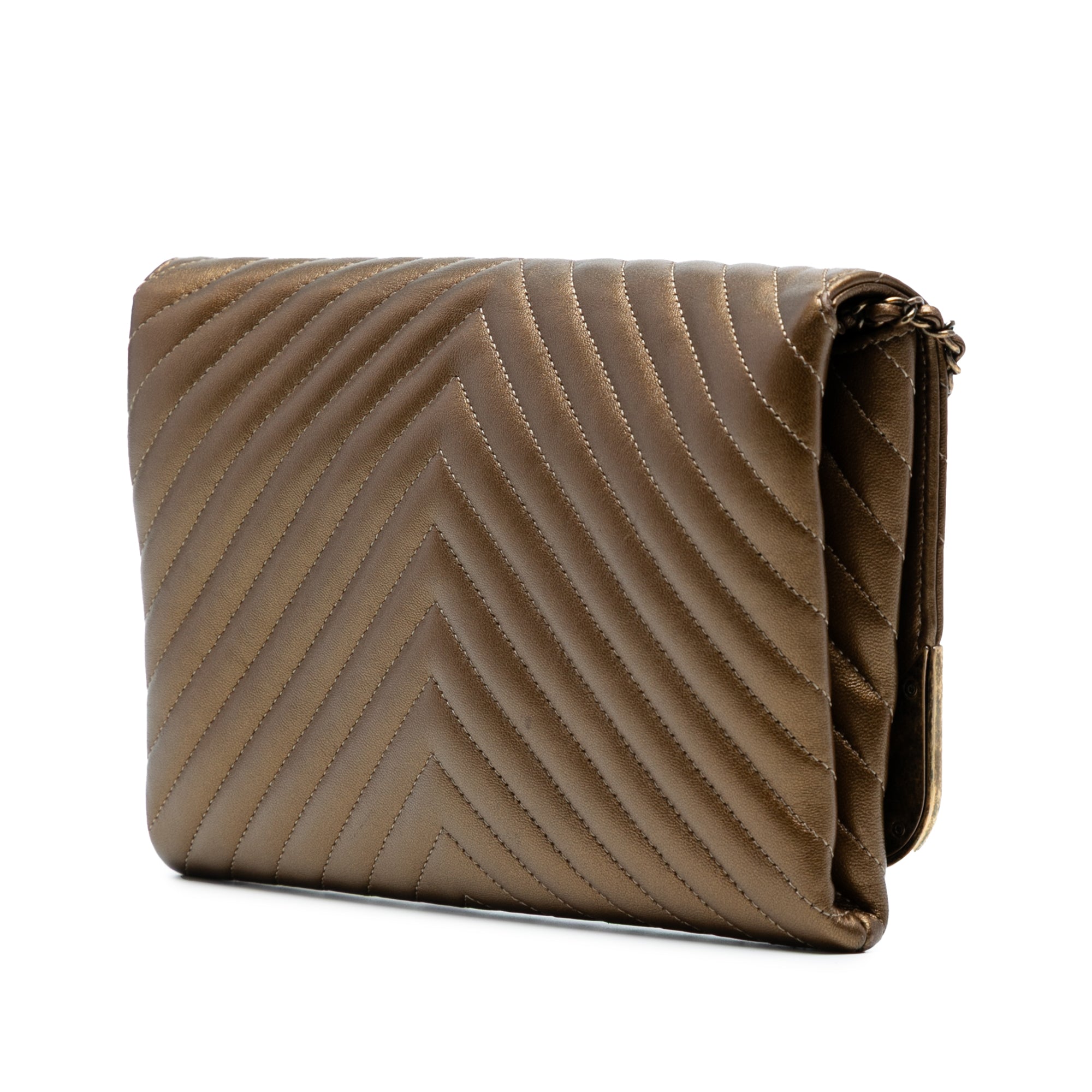 Calfskin Chevron Rock The Corner Flap