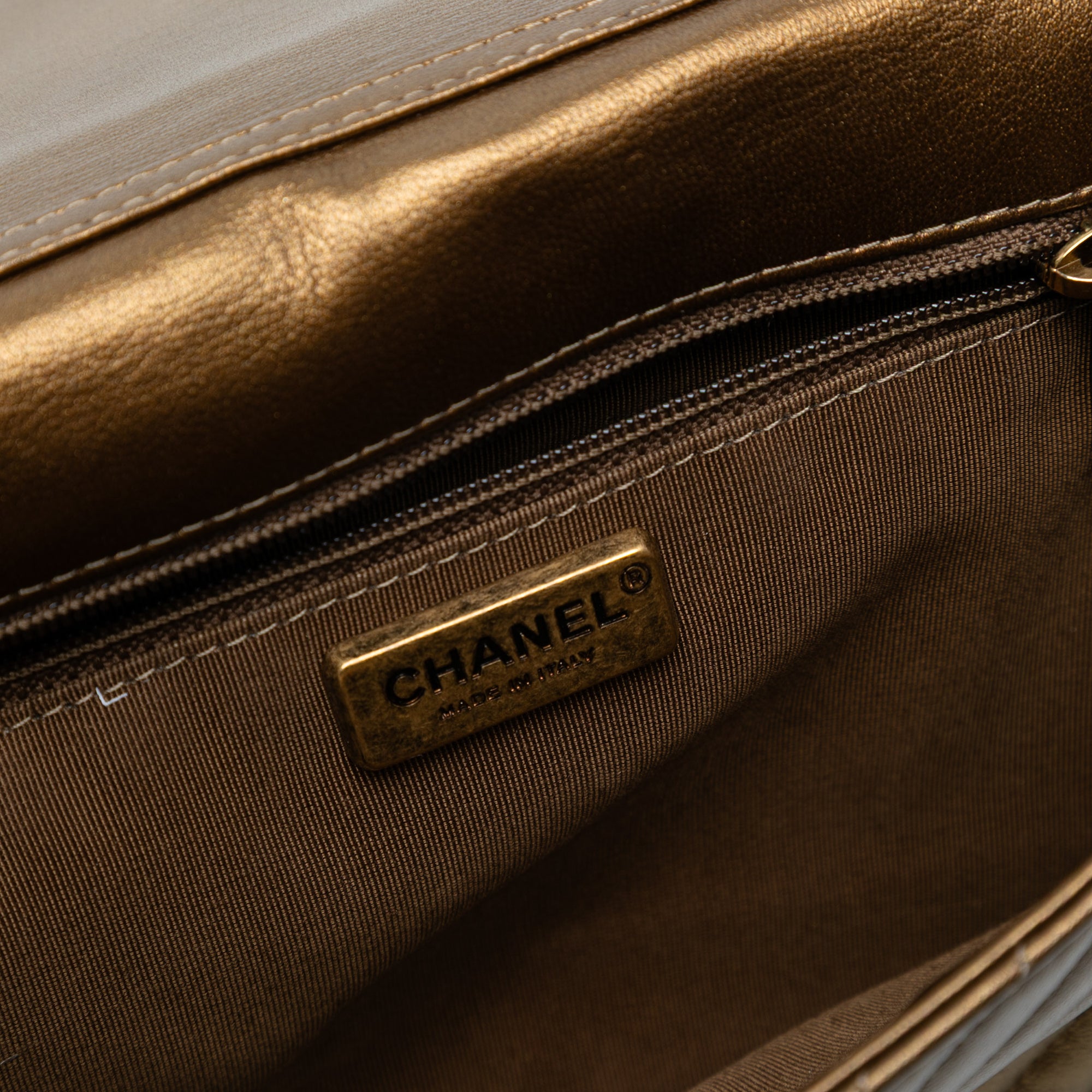 Calfskin Chevron Rock The Corner Flap