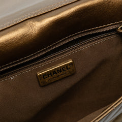 Calfskin Chevron Rock The Corner Flap