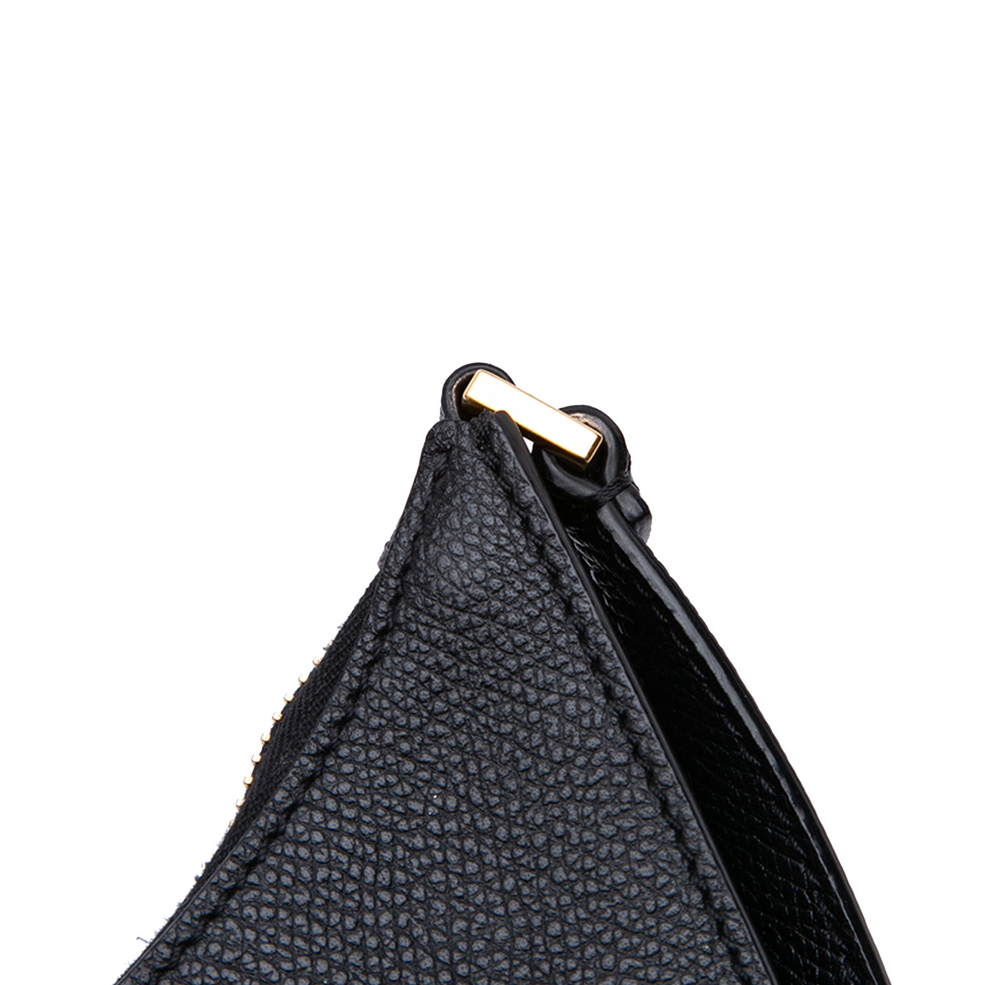 Mini Grainy Calfskin VLogo Hobo
