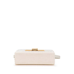 Crystal Embellished Canvas Daisey Crossbody