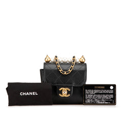Mini Goatskin Chic Pearls Clutch On Chain