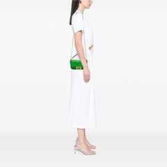 Mini Zucca Embossed Leather Baguette Satchel