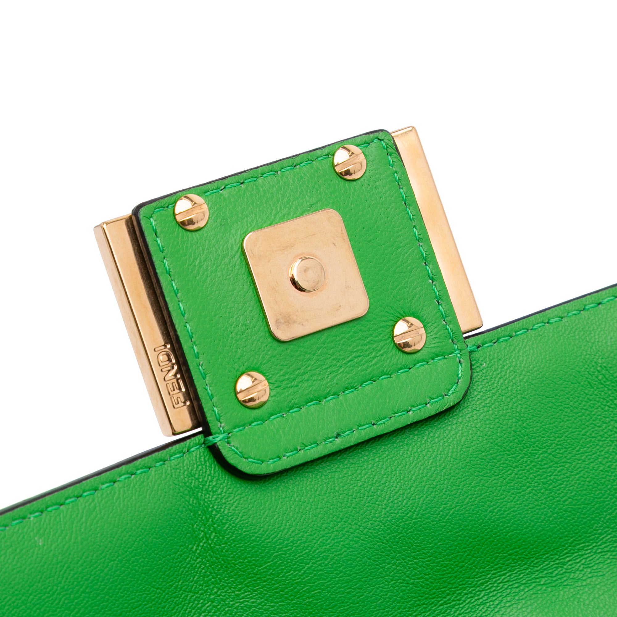 Mini Zucca Embossed Leather Baguette Satchel