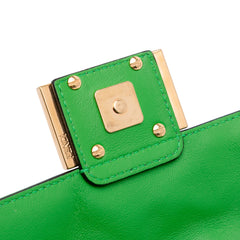 Mini Zucca Embossed Leather Baguette Satchel
