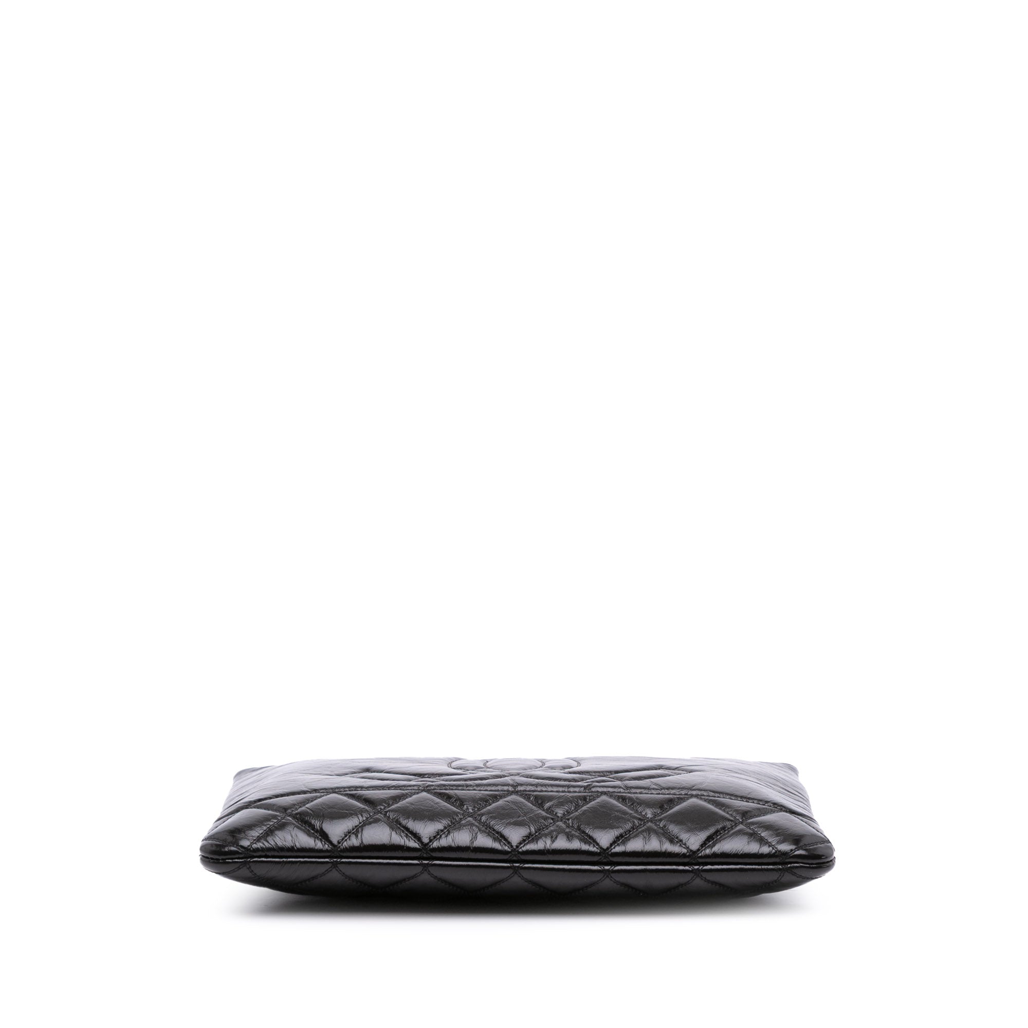 Medium Shiny Aged Calfskin O Case Clutch