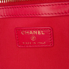 Medium Shiny Aged Calfskin O Case Clutch