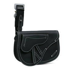 Kaws Grained Calfskin Saddle Pouch