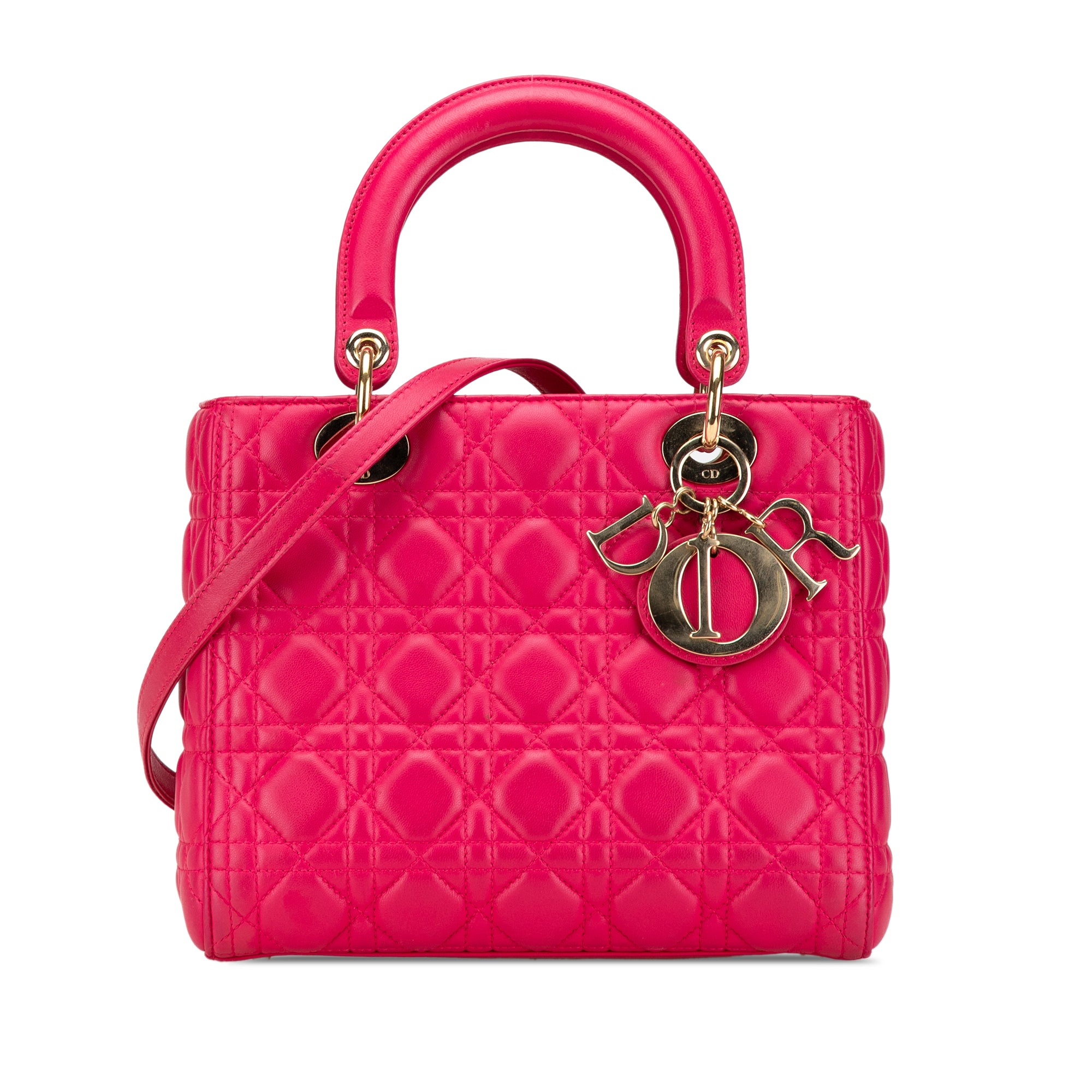 Medium Lambskin Cannage Lady Dior