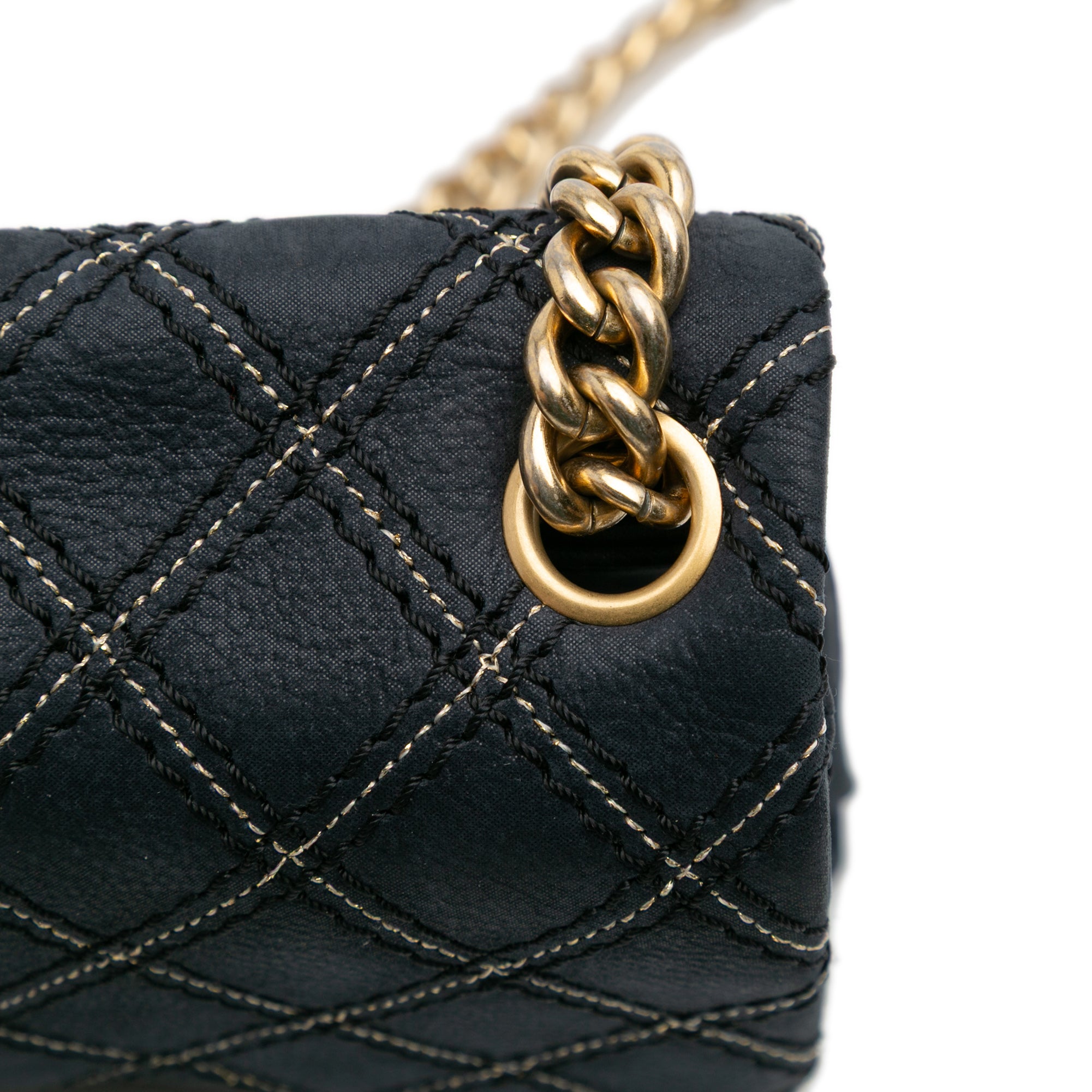 Medium Quilted Calfskin Triple Stitched Flap