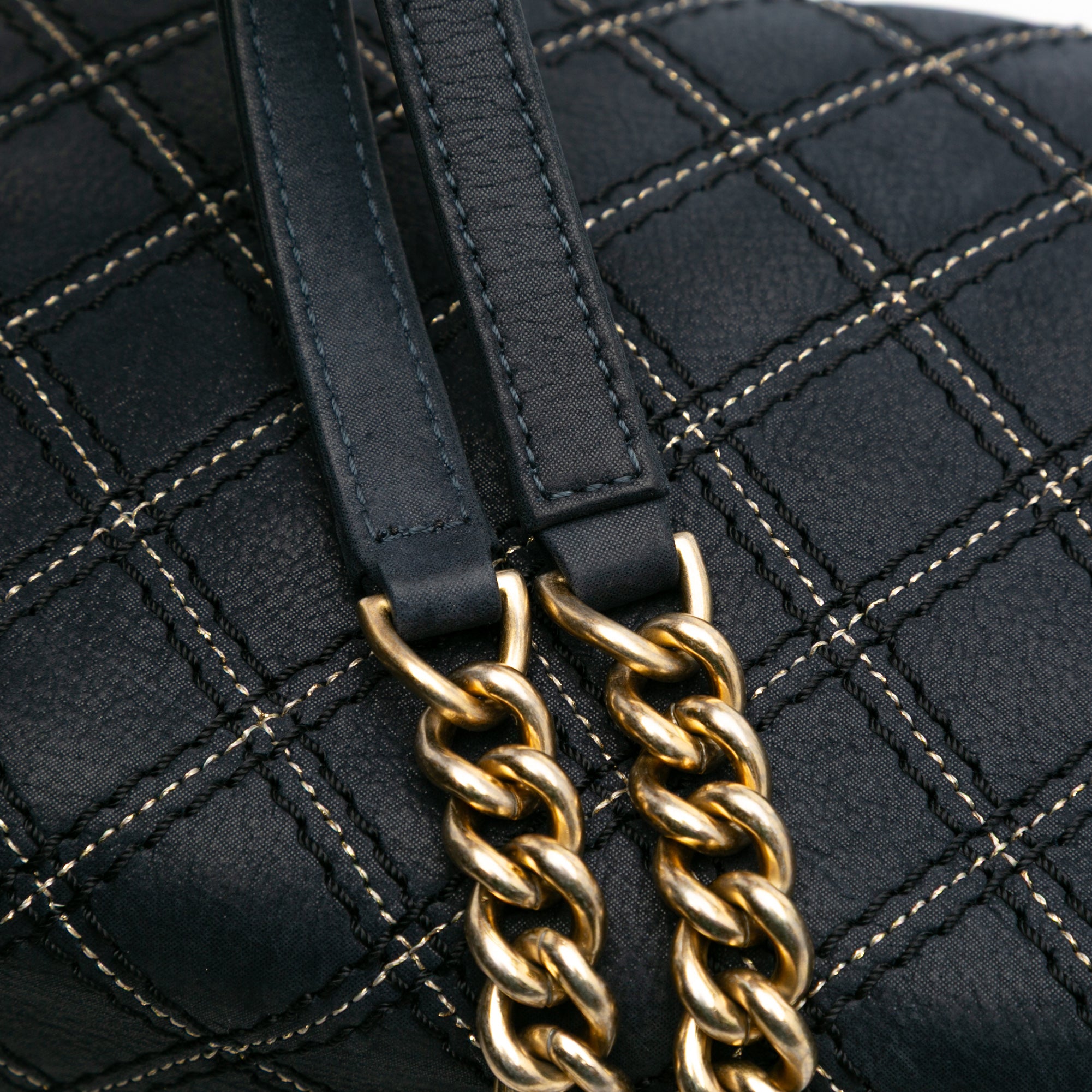 Medium Quilted Calfskin Triple Stitched Flap