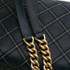 Medium Quilted Calfskin Triple Stitched Flap