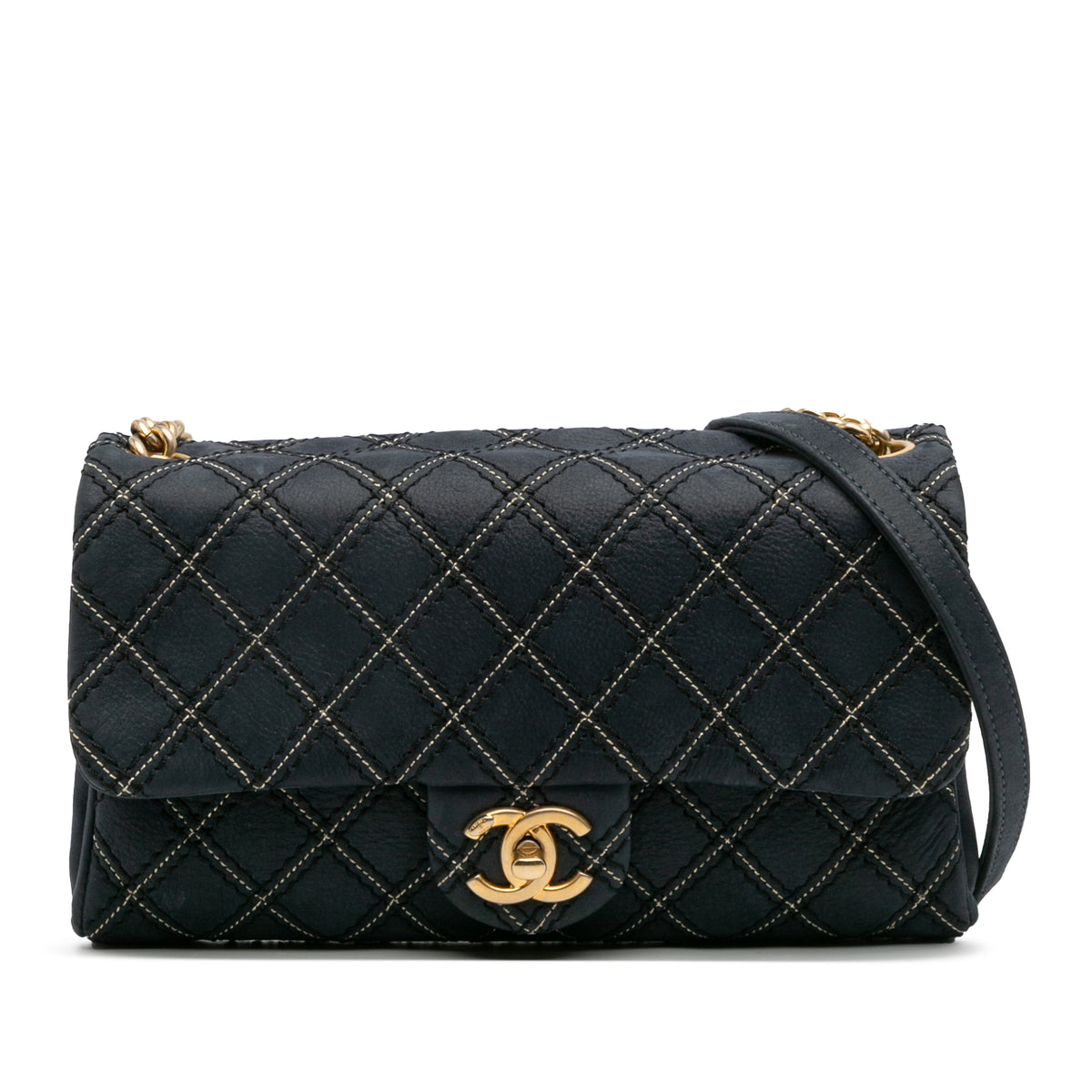 Medium Quilted Calfskin Triple Stitched Flap