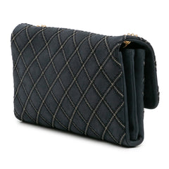 Medium Quilted Calfskin Triple Stitched Flap