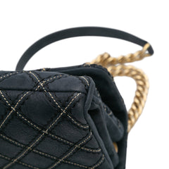 Medium Quilted Calfskin Triple Stitched Flap