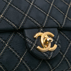 Medium Quilted Calfskin Triple Stitched Flap