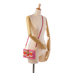 Printed Acrylic Amore Can Box Crossbody Bag