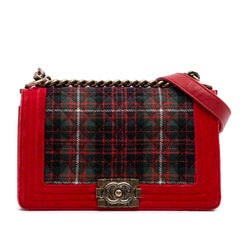 Old Medium Quilted Tweed and Velvet Boy Flap