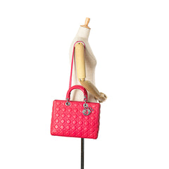 Large Lambskin Cannage Lady Dior