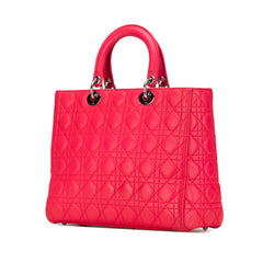 Large Lambskin Cannage Lady Dior