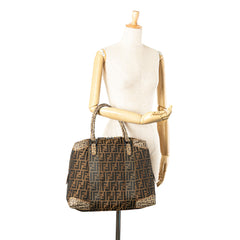 Large Zucca Canvas Mixed Media Tote