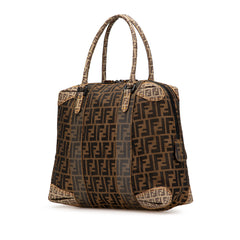 Large Zucca Canvas Mixed Media Tote