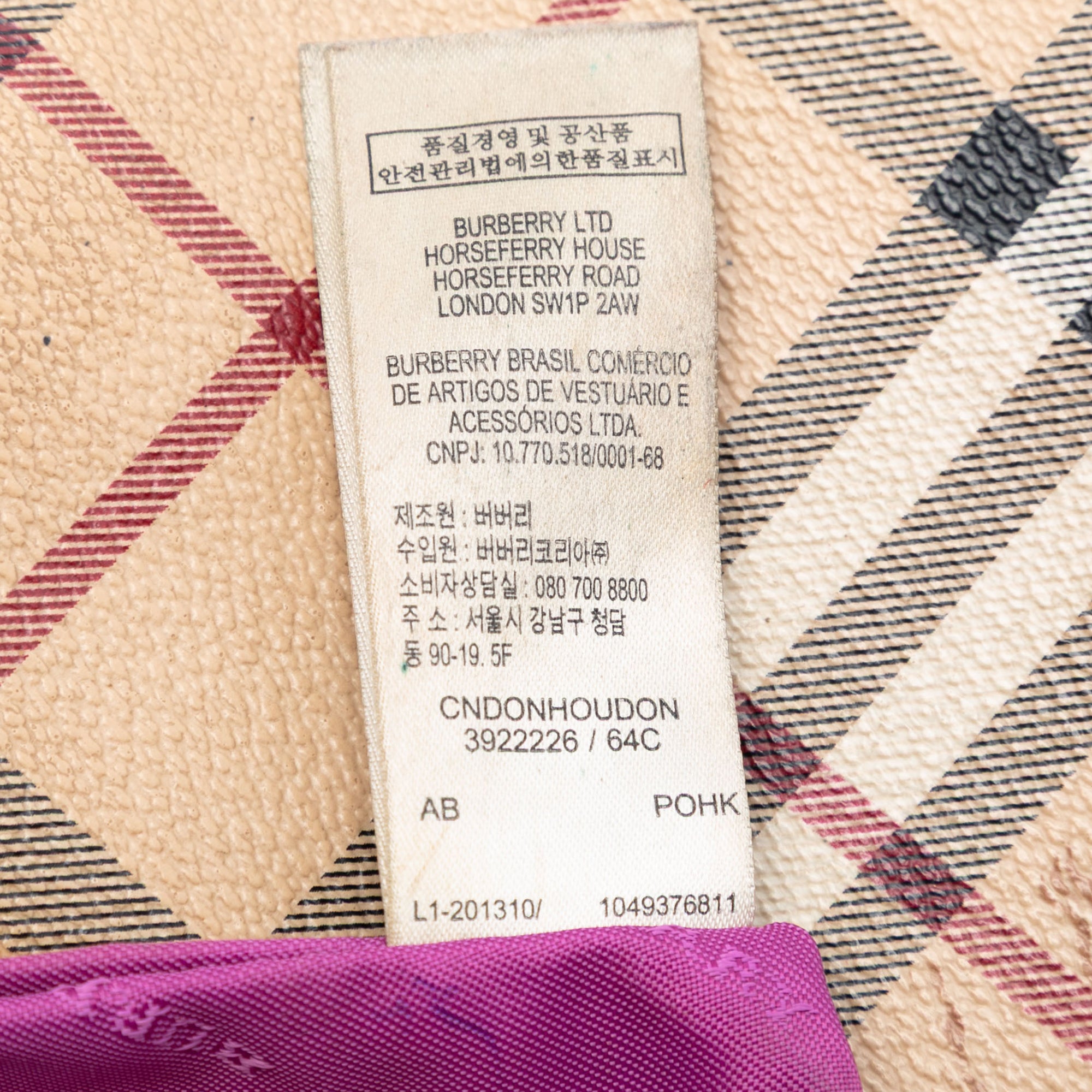 Haymarket Check Coated Canvas Peyton Crossbody