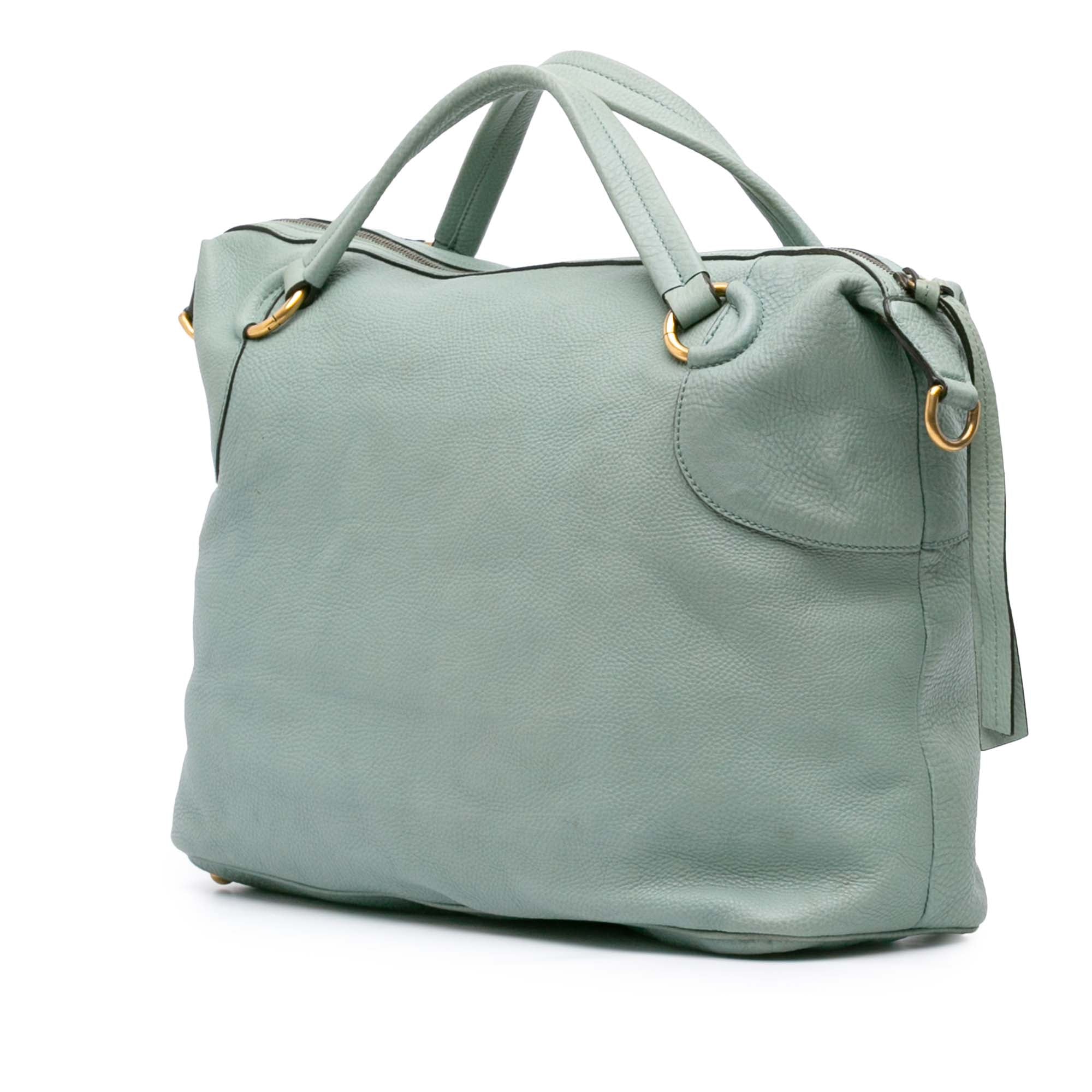 Leather Twill Satchel