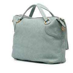 Leather Twill Satchel