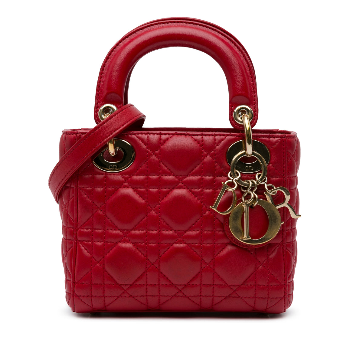 Mini Lambskin Cannage Lady Dior