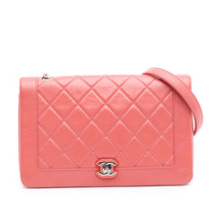 Crumpled Calfskin Bi Quilted Vintage Full Flap