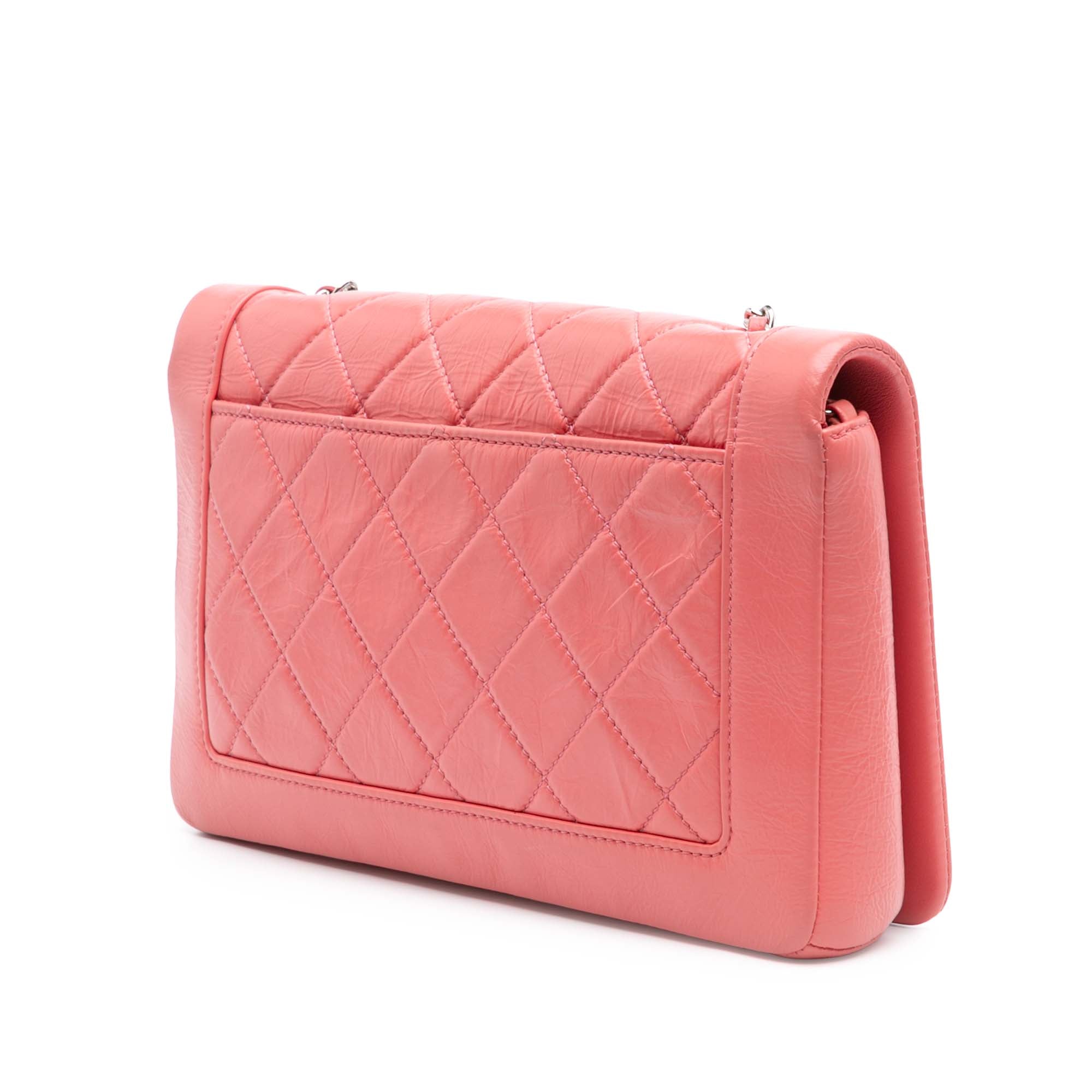 Crumpled Calfskin Bi Quilted Vintage Full Flap