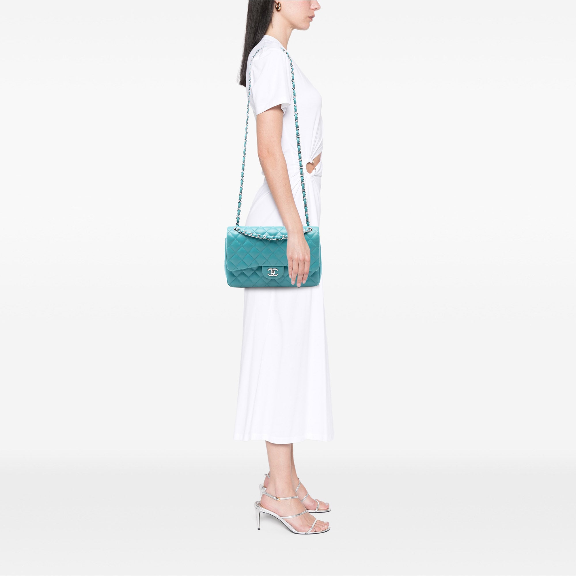 Jumbo Classic Lambskin Double Flap