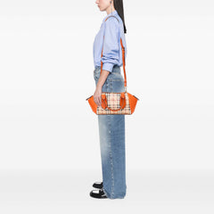 Small Haymarket Check Coated Canvas Blaze Satchel