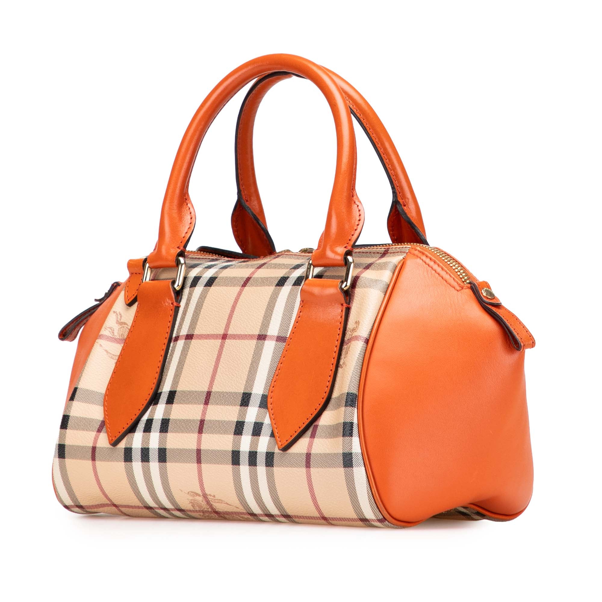 Small Haymarket Check Coated Canvas Blaze Satchel