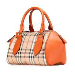 Small Haymarket Check Coated Canvas Blaze Satchel