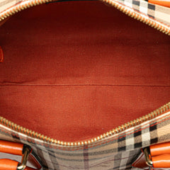 Small Haymarket Check Coated Canvas Blaze Satchel