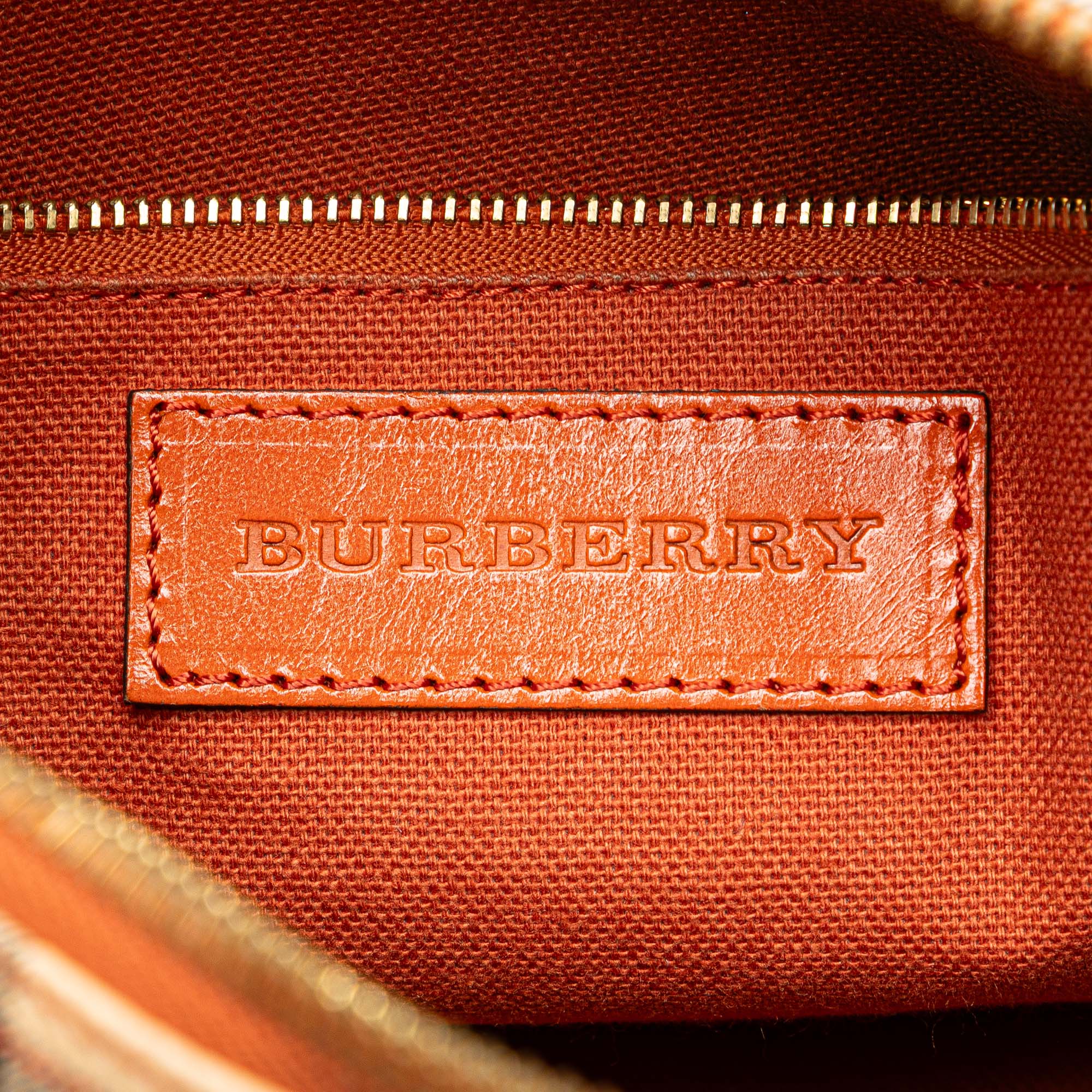 Small Haymarket Check Coated Canvas Blaze Satchel