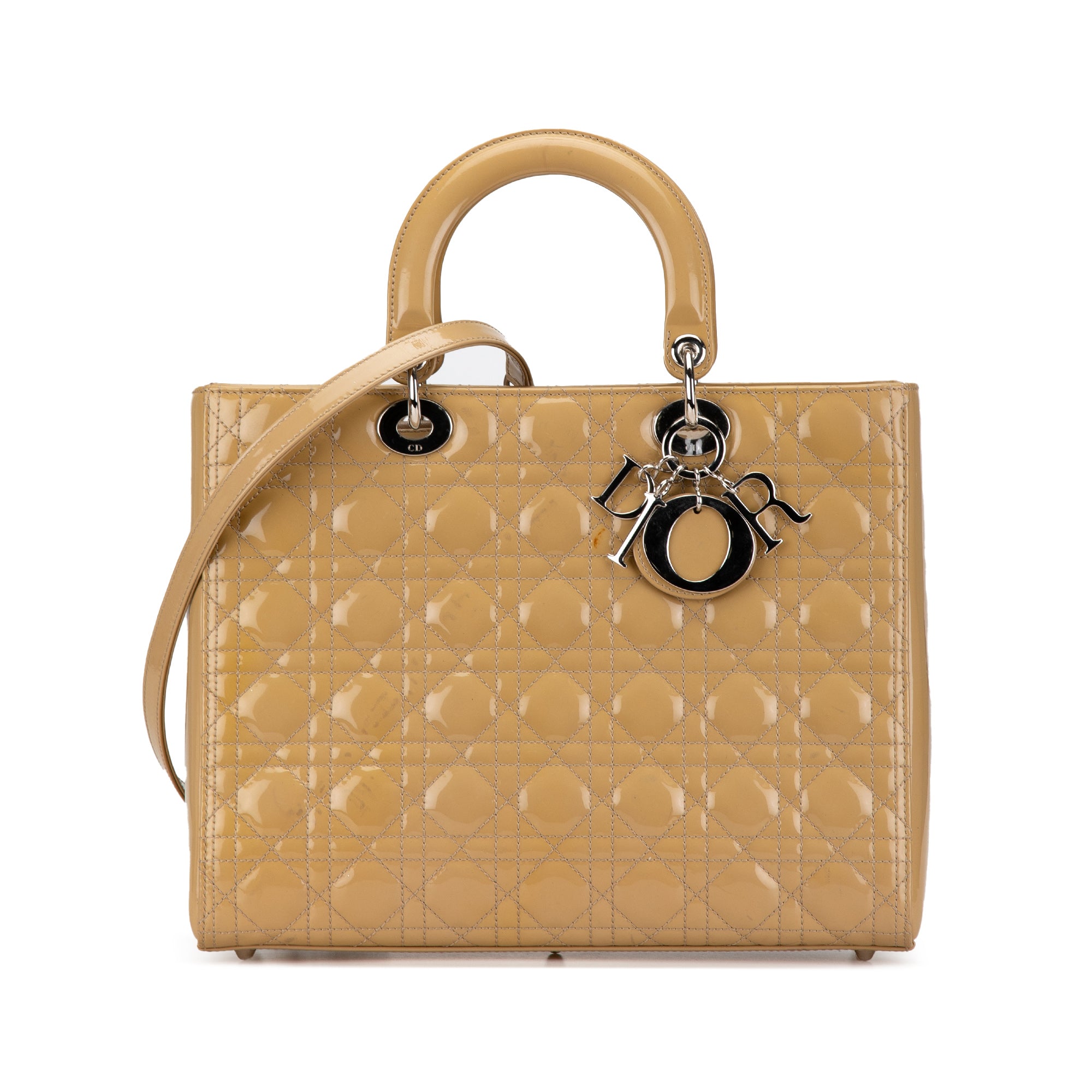 Large Patent Cannage Lady Dior