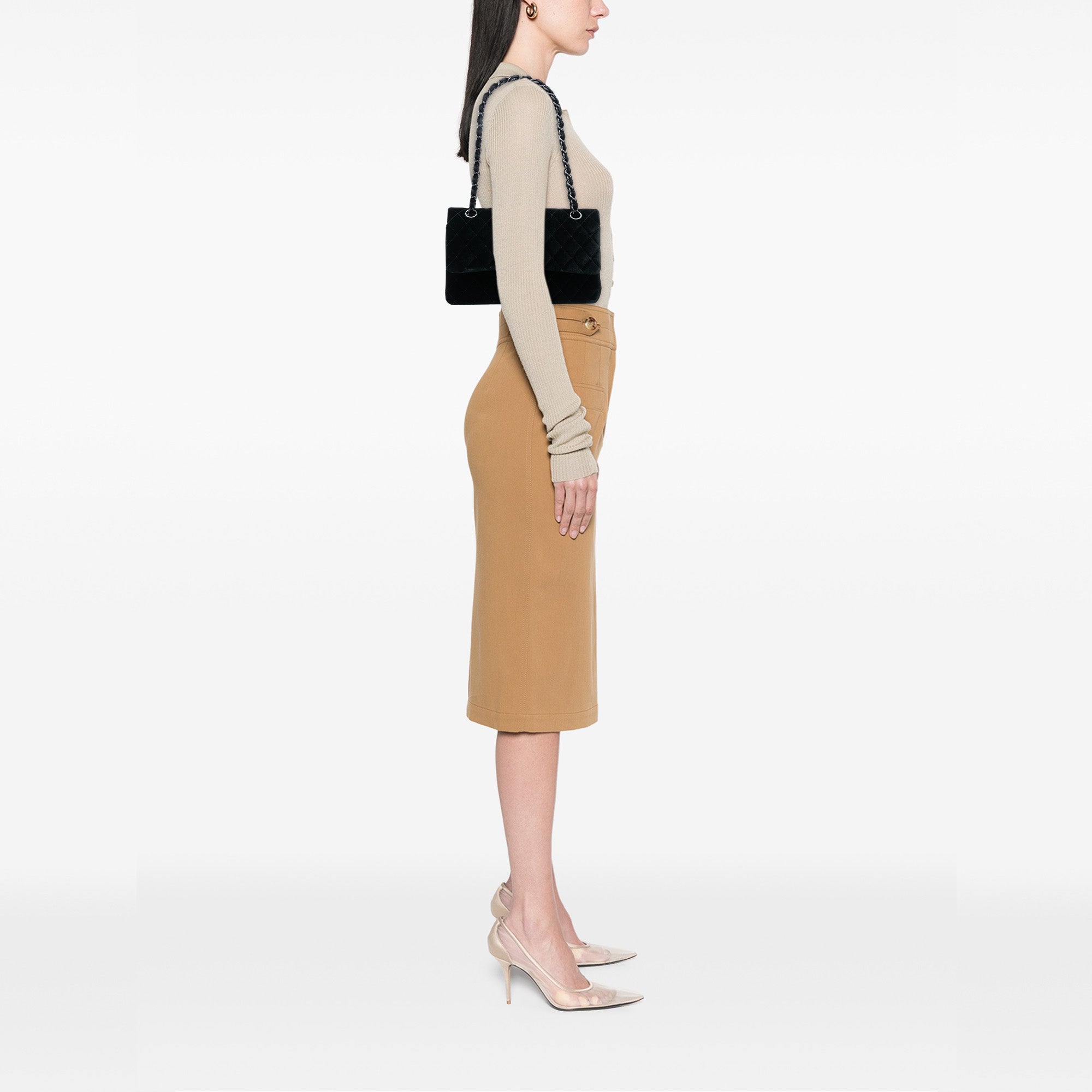 Medium Classic Velvet Double Flap