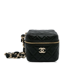 Quilted Lambskin Cube Vanity Bag