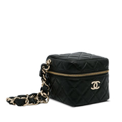 Quilted Lambskin Cube Vanity Bag