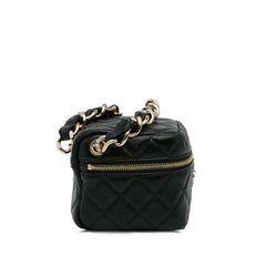 Quilted Lambskin Cube Vanity Bag