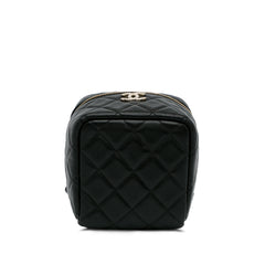 Quilted Lambskin Cube Vanity Bag