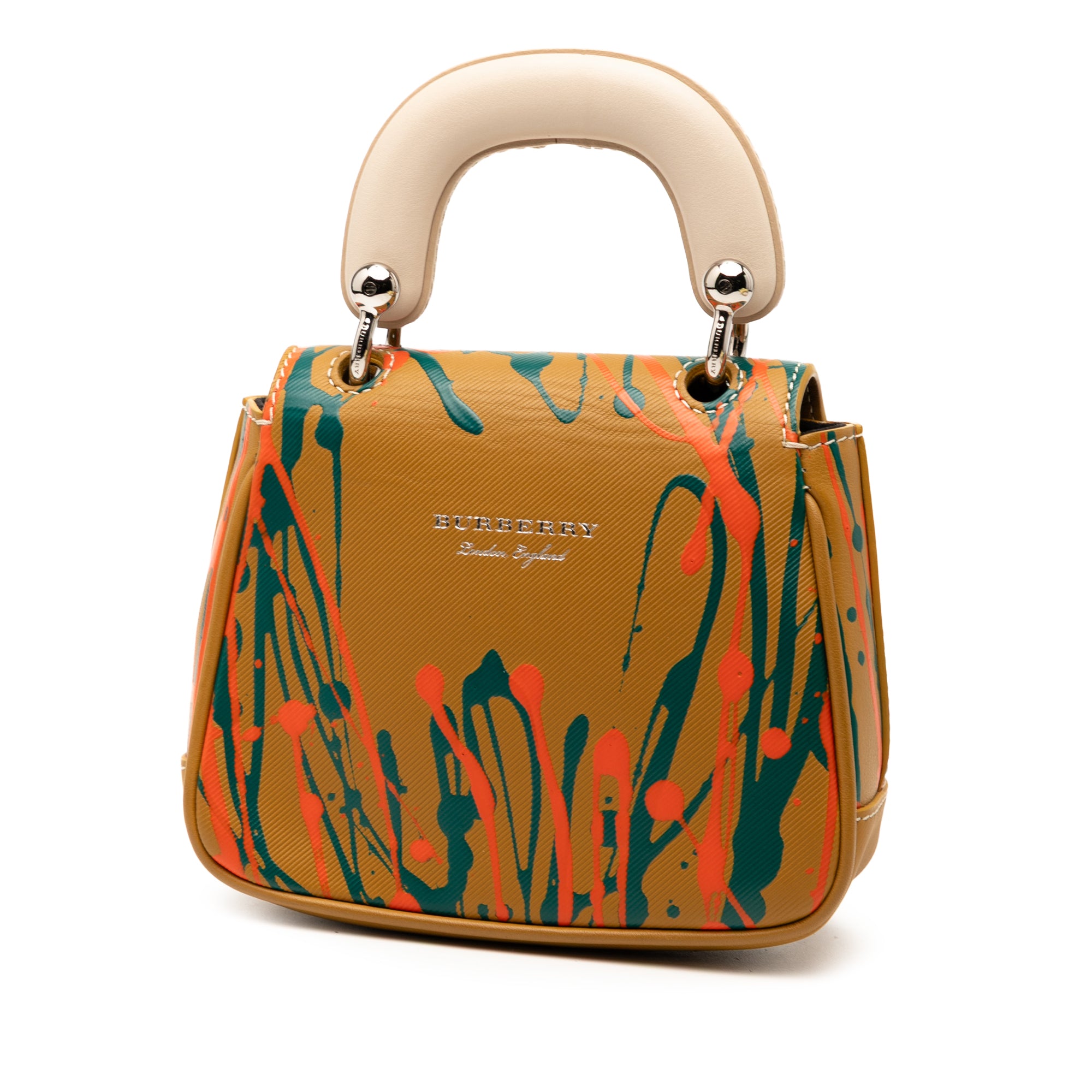 Mini Leather Splashed DK88 Top Handle Bag